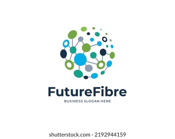 Optical Fiber Vector Logo Icon Design. Telecommunication And Networking Logotype