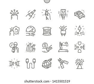 Optical fiber Well-crafted Pixel Perfect Vector Thin Line Icons 30 2x Grid for Web Graphics and Apps. Simple Minimal Pictogram