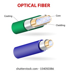 Optical fibers are made of very pure glass. They have the capacity of carrying digital information in the form of optical signals over long distances.