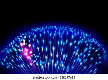 Optical fibers. Vector illustration.