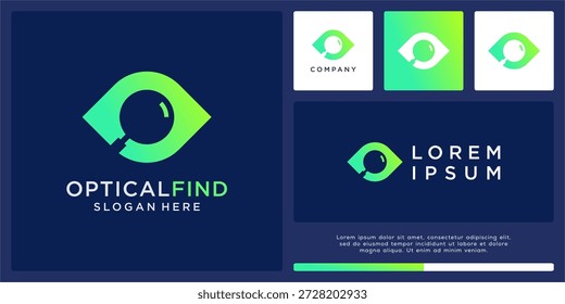 Logo-Design-Vorlage für optische Suche.