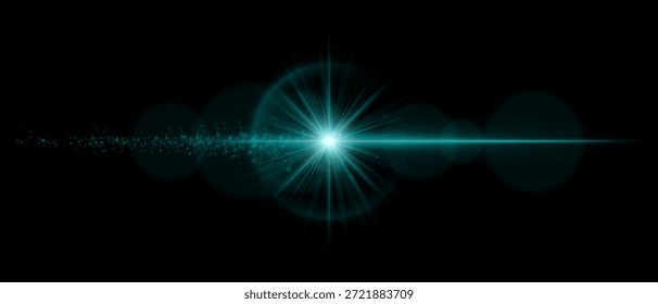 Flare óptico com núcleo de luz brilhante, transparência suave e partículas brilhantes sutis. Perfeito para sobreposições, visuais cinematográficos e composições de luz moderna.