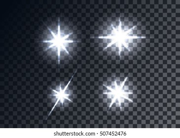 Optical flares, transparent background