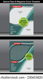 Optical Flyer & Magazine Cover Template vector illustration 