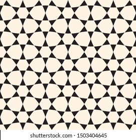 Optical geometric hexagon star seamless pattern. Vector monochrome background for mobile app, web design, print materials, etc.