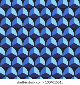 Optical geometric seamless vector pattern