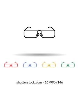 Optical glasses multi color icon. Simple thin line, outline vector of eye care icons for ui and ux, website or mobile application