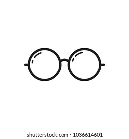 optical glasses vector illustration, geek icon