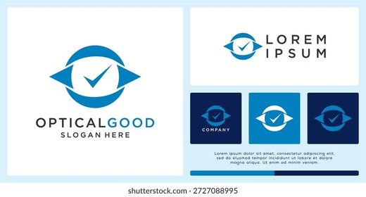 Optisch gutes Logo-Design mit Auge und Checkliste.