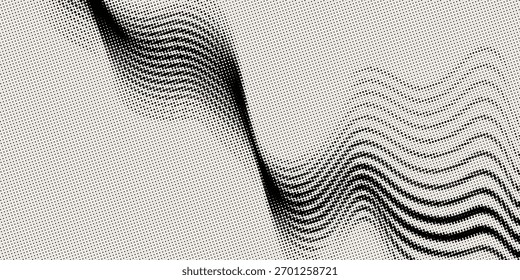 Fondo Abstractas de distorsión de onda de semitono óptico