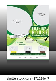 Optical House Flyer Vector illustration 