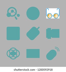 optical icon set. vector set about sunglasses, lens, focus and vision icons set.