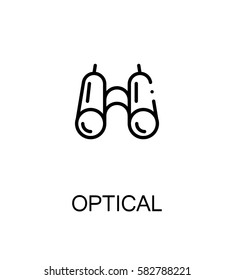 Optical icon. Optical single high quality outline symbol for web design or mobile app. Thin line sign for design logo. Black outline pictogram on white background