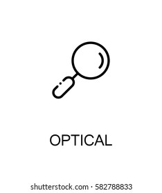 Optical icon. Optical single high quality outline symbol for web design or mobile app. Thin line sign for design logo. Black outline pictogram on white background