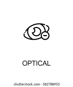 Optical icon. Optical single high quality outline symbol for web design or mobile app. Thin line sign for design logo. Black outline pictogram on white background
