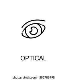 Optical icon. Optical single high quality outline symbol for web design or mobile app. Thin line sign for design logo. Black outline pictogram on white background