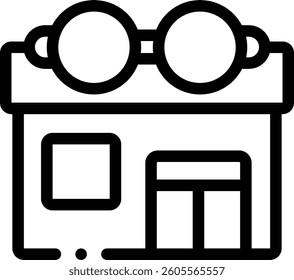 optical icon. Thin Linear Style Design Isolated On White Background