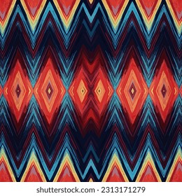 Optical Moiré Ikat Pattern. Ornate elegant luxury vintage retro modern style. For texture textile background backdrop tile wallpaper carpet.
