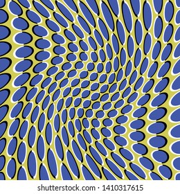 optical illusion. abstract background with circles  colorful vector illustration