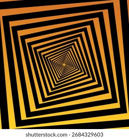 Ilusão óptica. Plano de fundo abstrato dos quadrados recuados