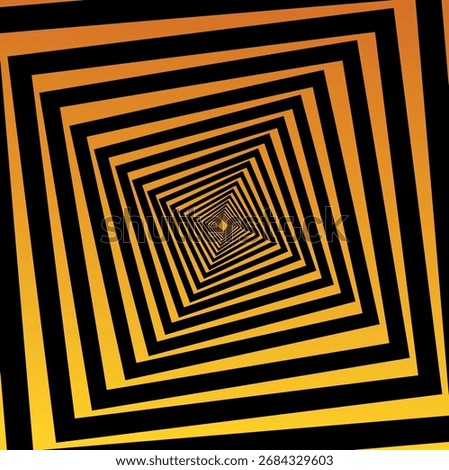 Optical illusion. Abstract background of receding squares