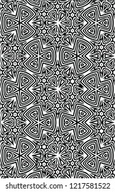 Optical illusion abstract black and white background vector pattern with visual effect for creative ideas