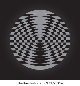 Optical illusion, abstract geometric design element. Printoptical illusion symbols, Impossible sign, vector