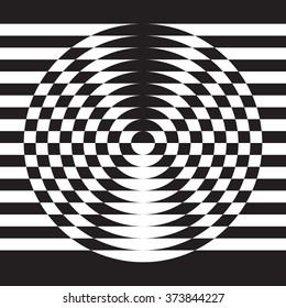 Optical illusion, abstract geometric design element. Printoptical illusion symbols, Impossible sign, vector