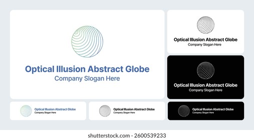 Optical Illusion Abstract Globe | Mesmerizing Spherical Design