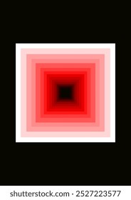 Optical illusion of abstract liminal space in colors. Creepy vector shapes.
