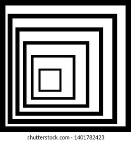 Optical illusion. Abstract lines background. Geometric Black and White. Line pattern. Eps10 vector.
