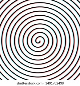 Optical illusion. Abstract lines background. Geometric Black and White. Line pattern. Eps10 vector.
