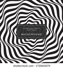 Optical illusion Abstract lines background Geometric Black and White Line pattern Eps10 vector