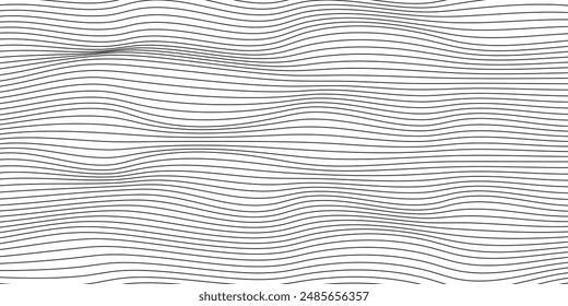 Optical illusion. Abstract lines background. Geometric Black and White.