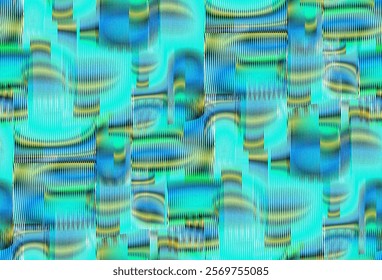 Optical illusion abstract striped seamless pattern in trendy acid colors. Gradient mesh background for mobile apps, wall art, wallpaper, wall panel, textile, poster, interior decor. 