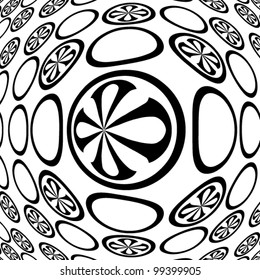 optical illusion, abstract swirl pattern, vector design elements