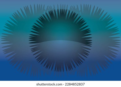 Optical Illusion Against Gradient Blue and Green Background