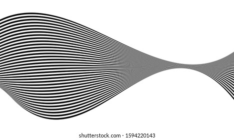 Optical illusion art abstract vector stripped background.