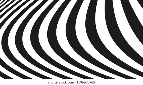 Optical illusion art abstract vector stripped background.