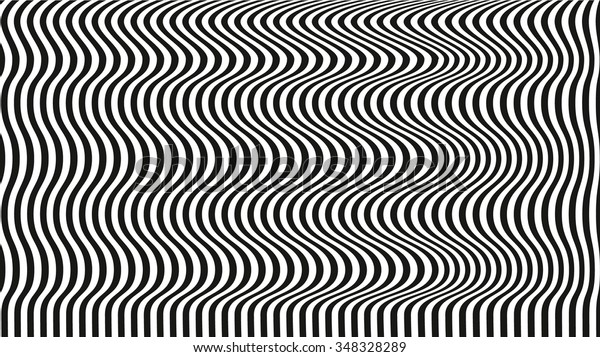 optical illusion black line on white graphic design.