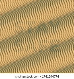 optical illusion art with colorful text on wavy background