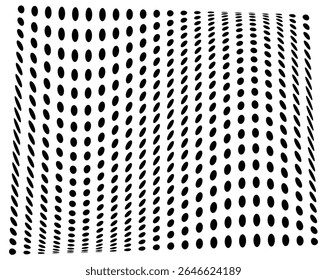 Optical Illusion Art: Hypnotic Black Dots, Vector EPS File.