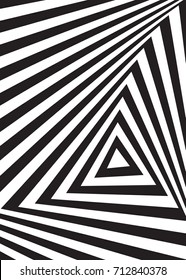 Optical illusion background. Abstract black Vector Illustration