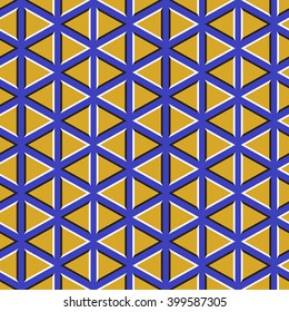 Optical illusion background. Floating wallpaper with triangles.