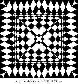 Optical Illusion Background, Geometrical Optical Illusion Vector Art Illustration