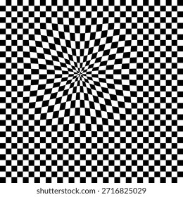 Optische Illusion Hintergrund, geometrische optische Illusion Vektor Kunst Illustration