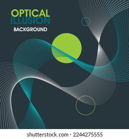 Optical Illusion Background, Lines Art