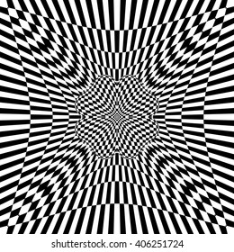 Ilustración del vector de fondo de ilusión óptica