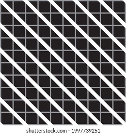 Optical illusion - black diagonal lines are not real but a product of the imagination