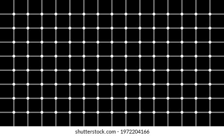 Optical illusion - black dots appears in black and white grid.